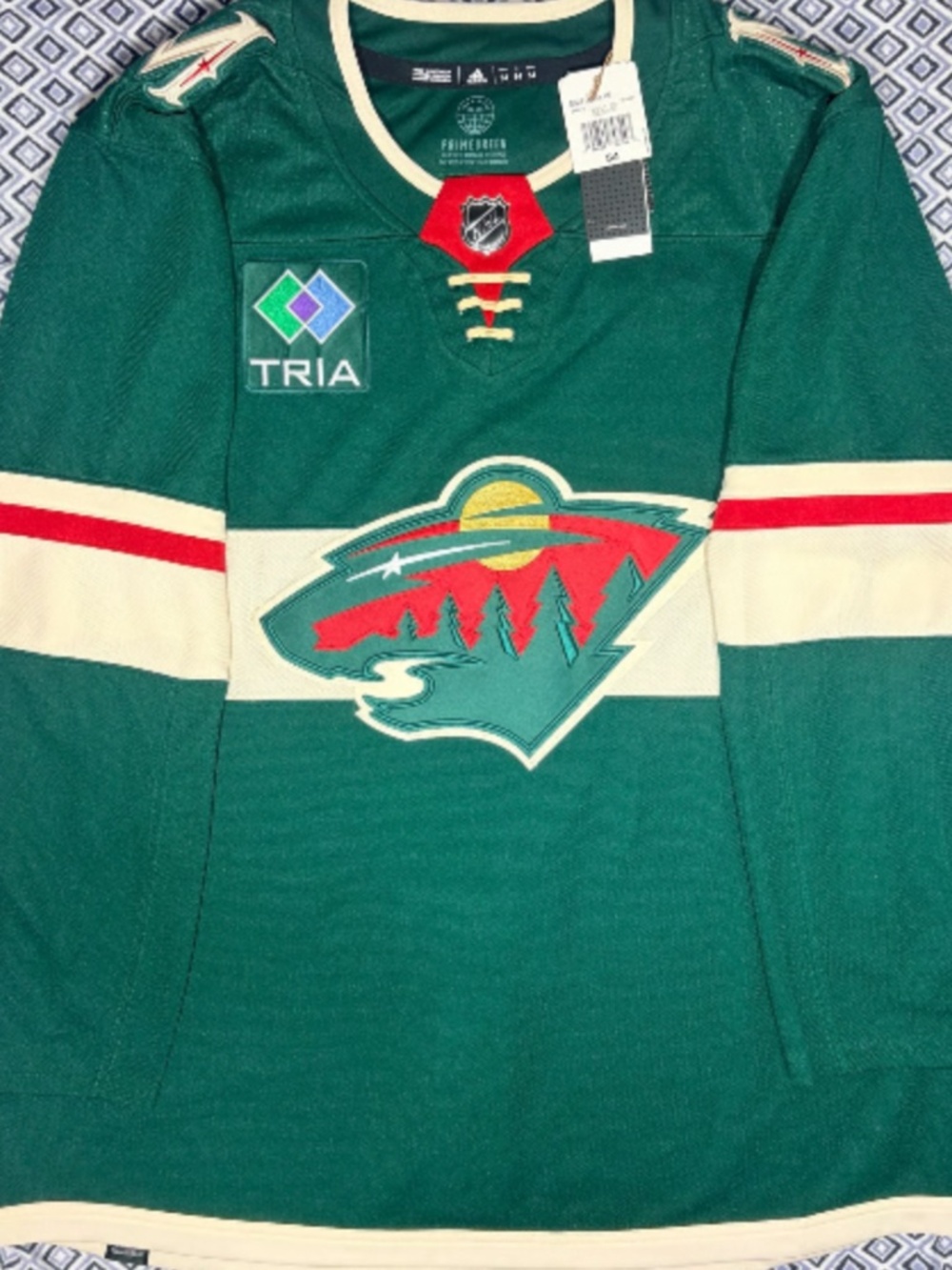 Minnesota Wild Adidas Jersey Size 44 Green Home TRIA Authentic NWT